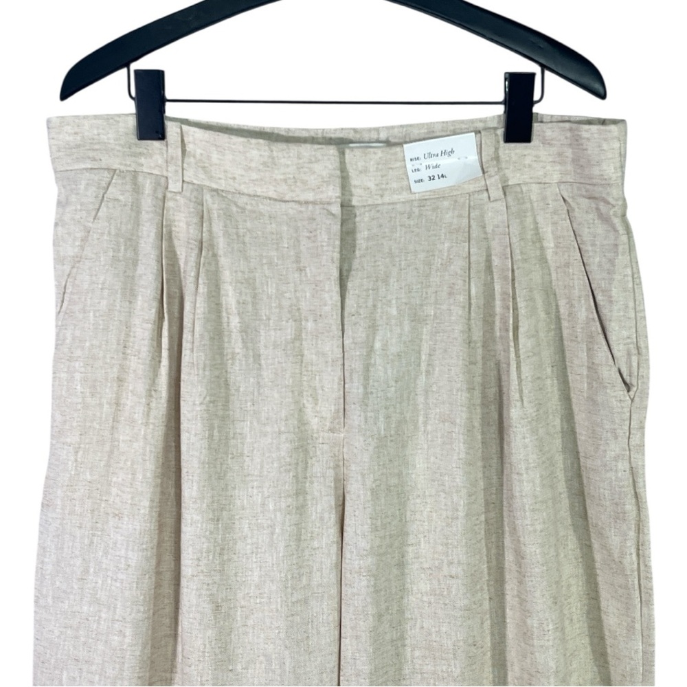 NWT Abercrombie & Fitch A&F Sloane Low Rise Tailored Linen-Blend Pant 32/14L - Picture 7 of 11